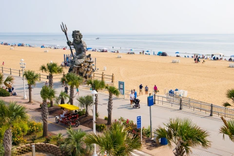 Oceanfront Boardwalk and King Neptune  | Oceanfront Boardwalk and King Neptune |   – Courtesy of Virginia Beach CVB
