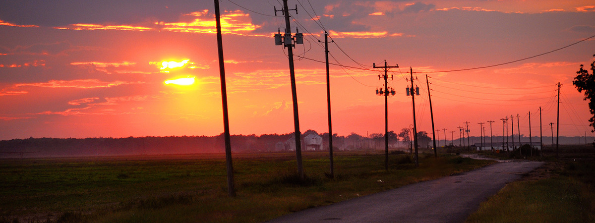 Sonnenuntergang nahe Yazoo City