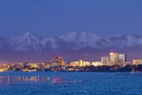 Skyline view of Anchorage in winter  | Skyline view of Anchorage in winter |   – provided by Visit Anchorage