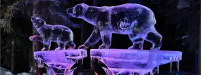 An ice sculpture at the 2022 World Ice Art Championship in Fairbanks, Alaska  | An ice sculpture at the 2022 World Ice Art Championship in Fairbanks, Alaska |   – ICE ALASKA © 2020 Karen H Clautice - provided by Explore Fairbanks Alaska