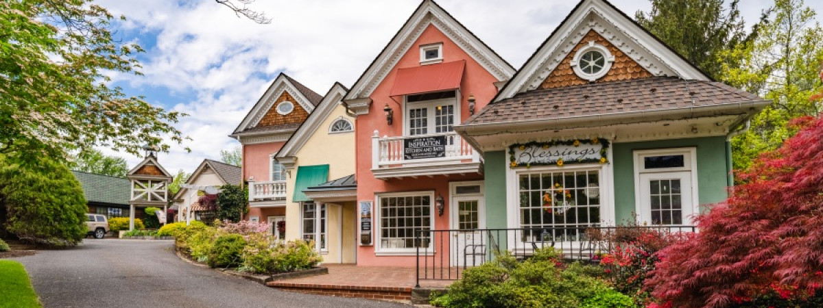 Skippack Village Main Street in der Countryside of Philadelphia