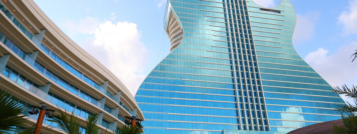 Das berühmte Gitarrenhotel in Fort Lauderdale, das Seminole Hard Rock Hotel and Casino Hollywood