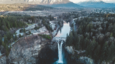 Die Snoqualmie Falls nahe Seattle.  – (c) Visit Seattle