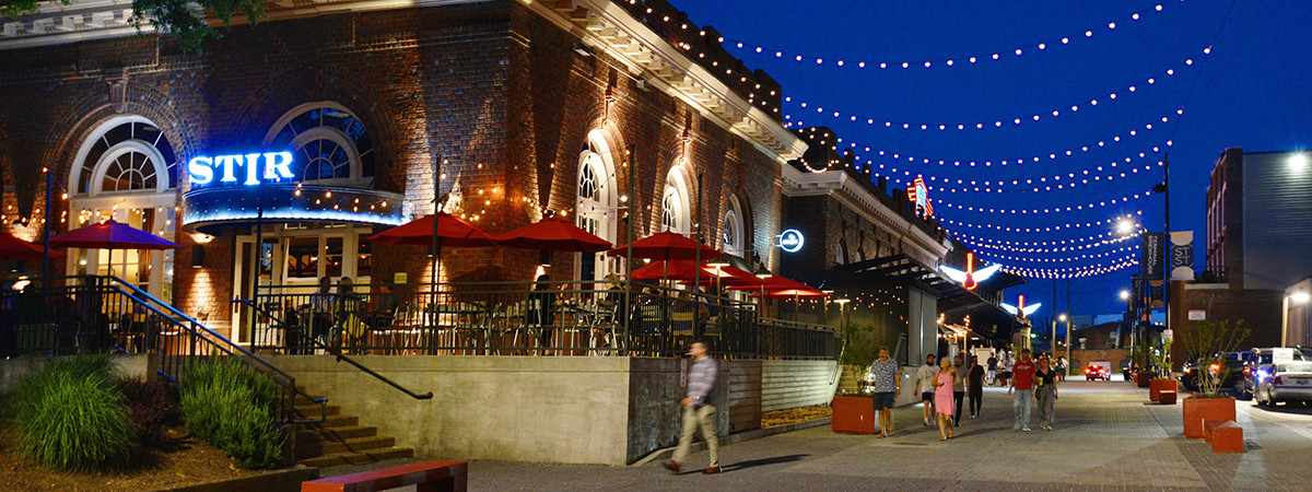 Das Restaurant STIR im Bahnhofskomplex rund um das Choo Choo Hotel