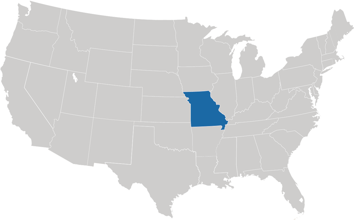Missouri auf der Karte