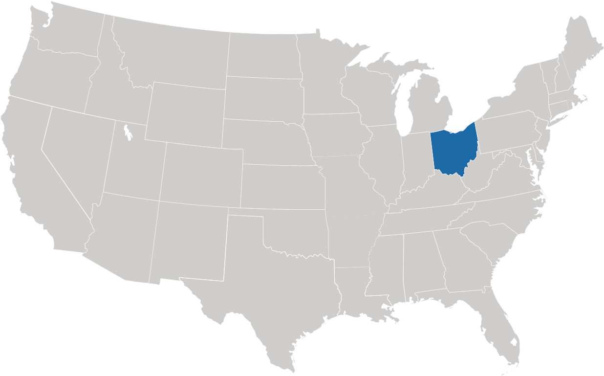 Ohio auf der Karte