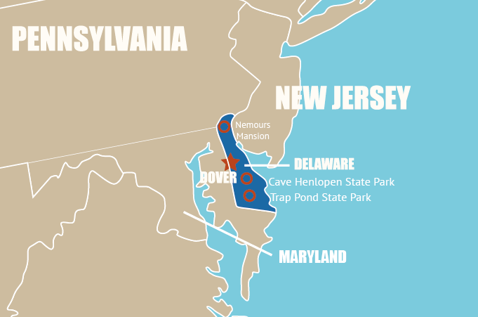 Highlight Karte von Delaware